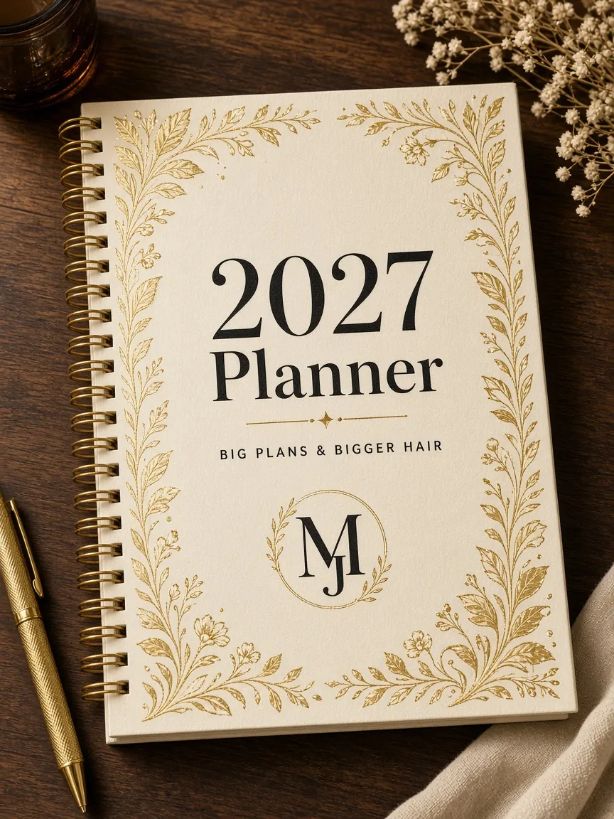 Monogram planner cover